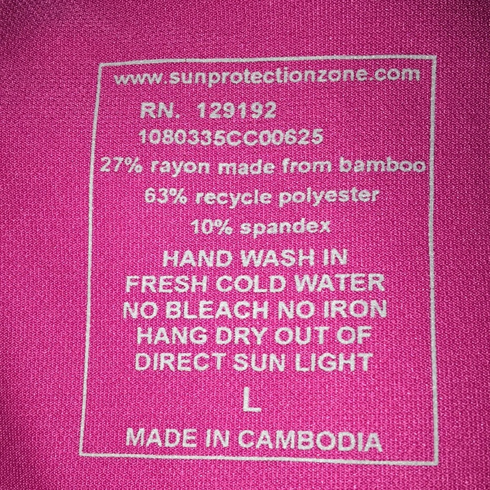 Sun Protection Zone Girl’s Rash Guard NWOT - Picture 4 of 4